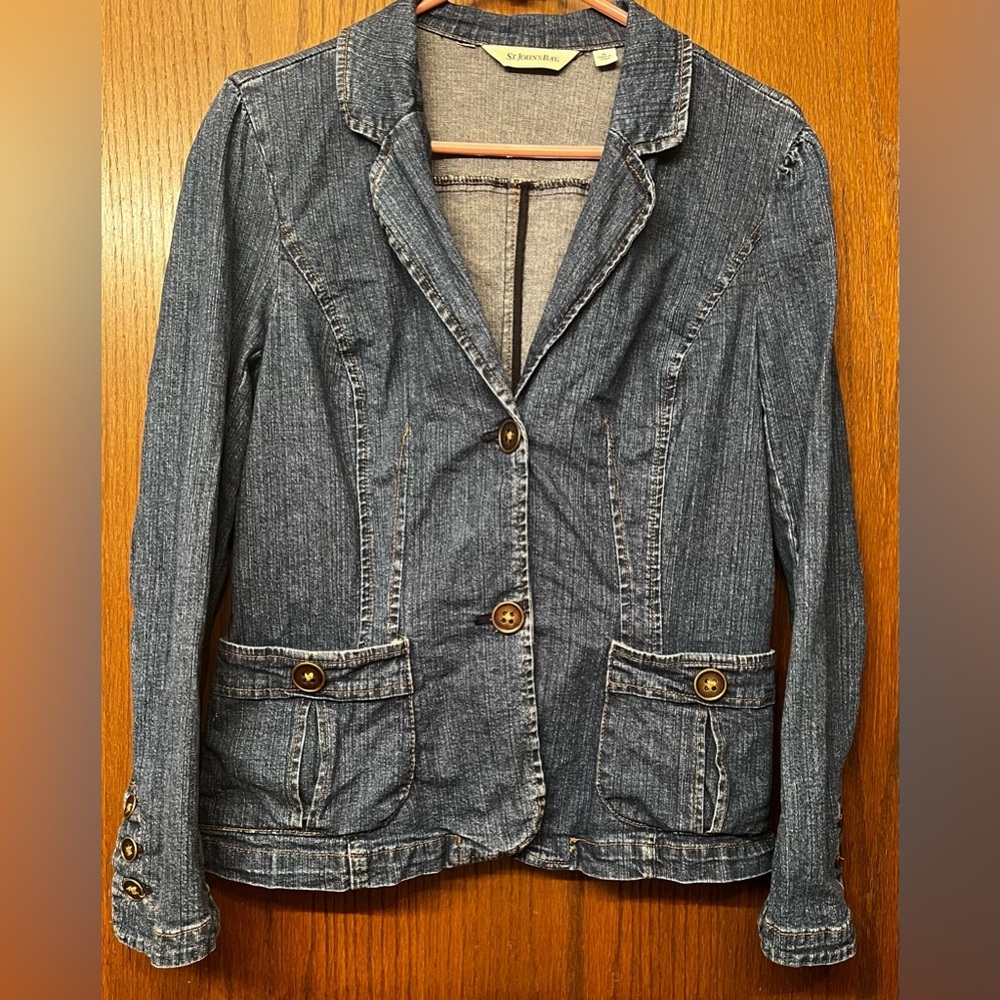 GUC St Johns Bay Women's Denim Blazer Jacket size Medium